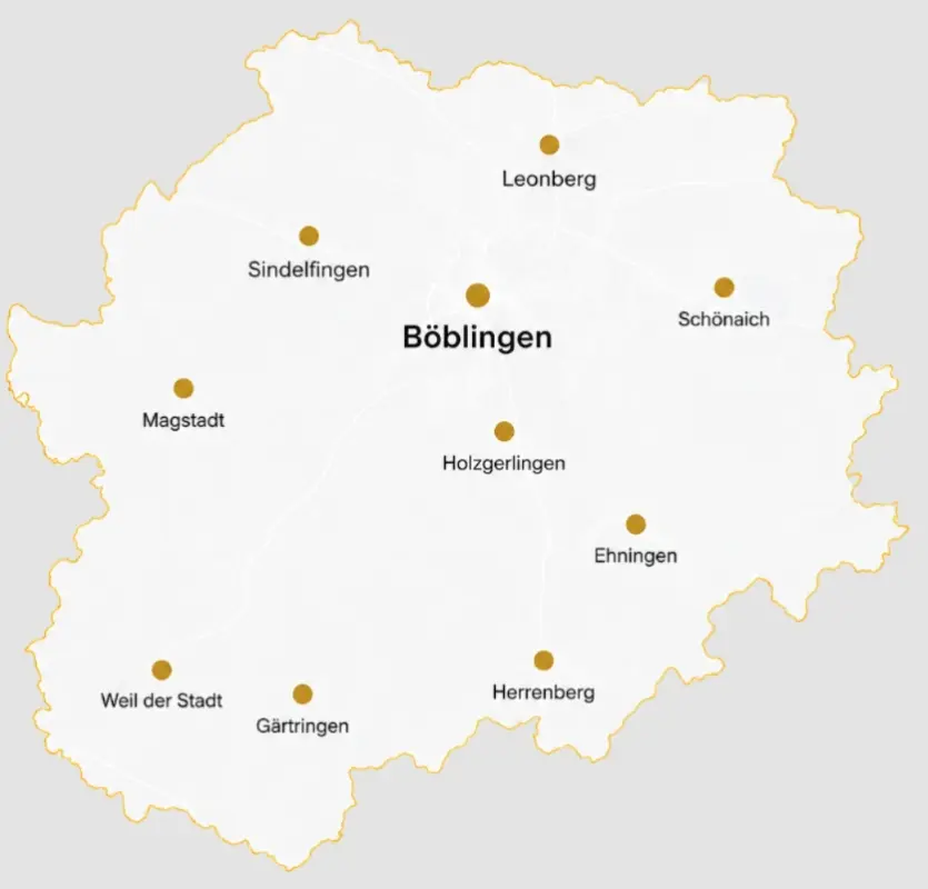 Karte Böblingen Haug Sachverständiger München