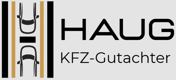 Logo Haug Kfz Gutachter München quer grau
