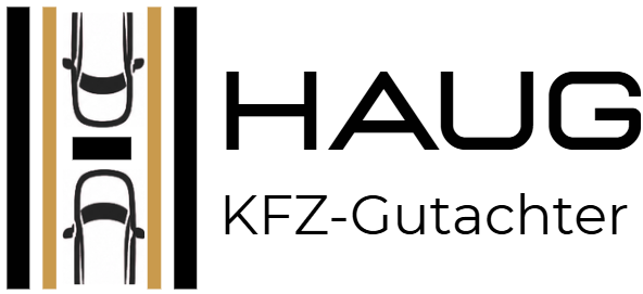 Logo Haug Kfz-Gutachter München quer weiß